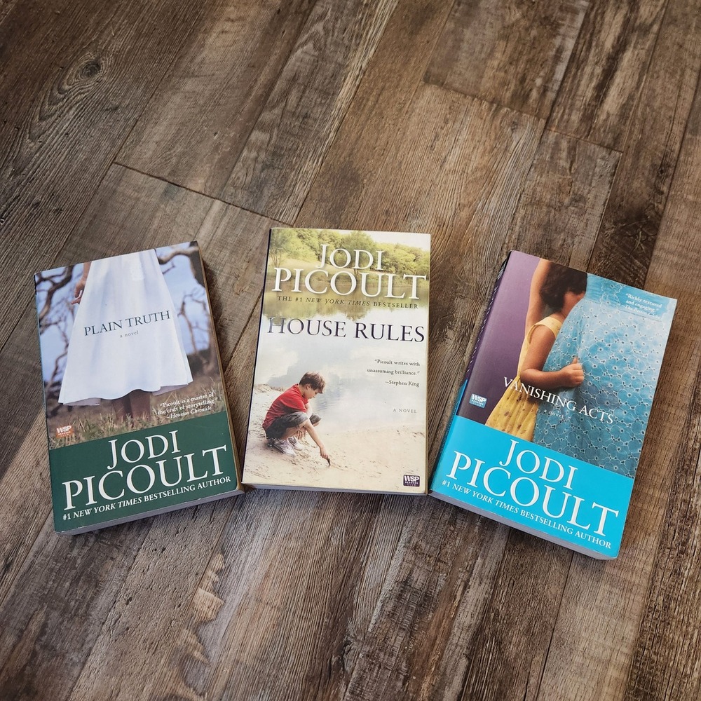 Jodi Picoult Book Lot Of 3 Plain Truth House Rules Vanishing Acts Paperbacks